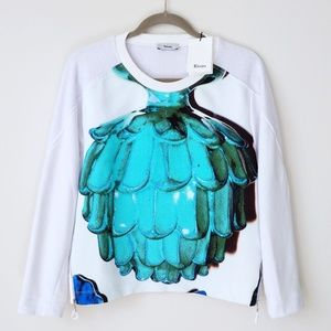 Risto Doppio Artichoke Side-Zip Boxy Sweater